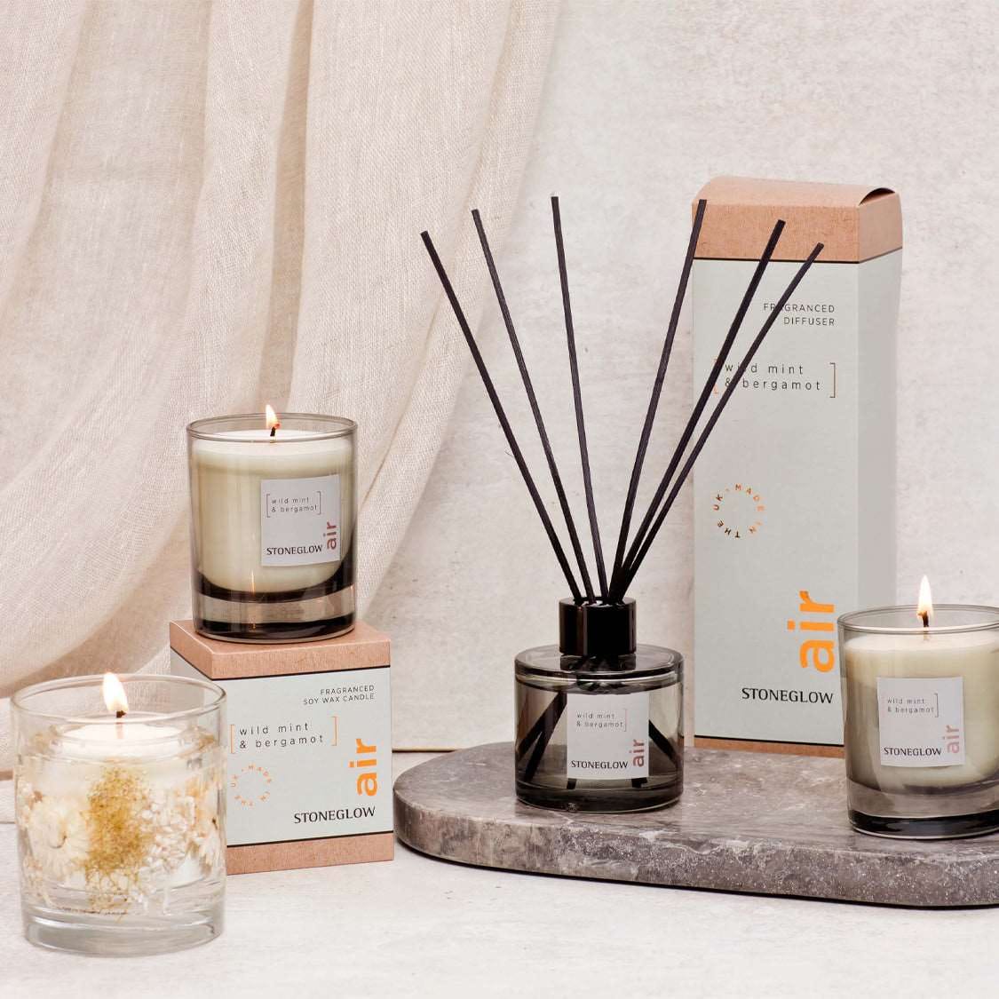 Elements - Air - Wild Mint & Bergamot - Scented Candle - Boxed Tumbler - Image 2