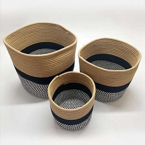 Gozo - Patterned Cotton Basket
