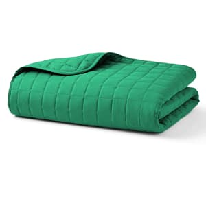Teal Green Quilted Blanket