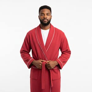Dusky Rose Pineapply Cotton Bathrobe