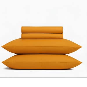 Signature Collection: 1200TC Egyptian Cotton Sateen Bedding – Apricot Orange
