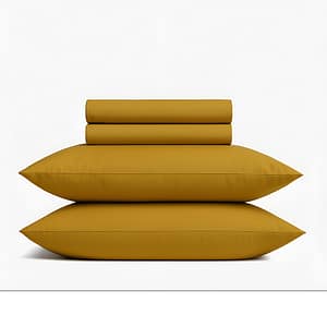 Signature Collection: 1200TC Egyptian Cotton Sateen Bedding – Mustard Gold