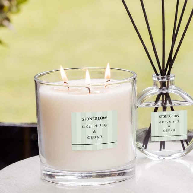 Modern Classics - Green Fig & Cedar - 3-Wick Candle - Image 2
