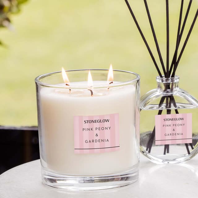Modern Classics - Pink Peony & Gardenia - 3-Wick Candle - Image 3